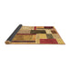 Sideview of Patchwork Brown Transitional Rug, con1891brn