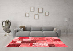 Transitional Red Washable Rugs