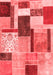 Patchwork Red Transitional Area Rugs