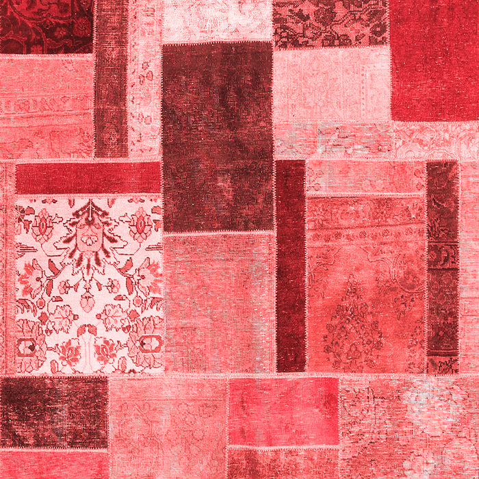 Patchwork Red Transitional Area Rugs