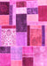 Patchwork Pink Transitional Rug, con1891pnk