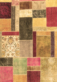 Patchwork Brown Transitional Rug, con1891brn