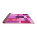 Sideview of Patchwork Pink Transitional Rug, con1891pnk