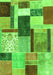 Patchwork Green Transitional Rug, con1891grn