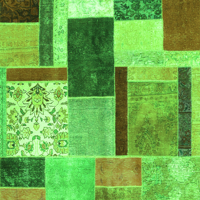 Patchwork Green Transitional Rug, con1891grn