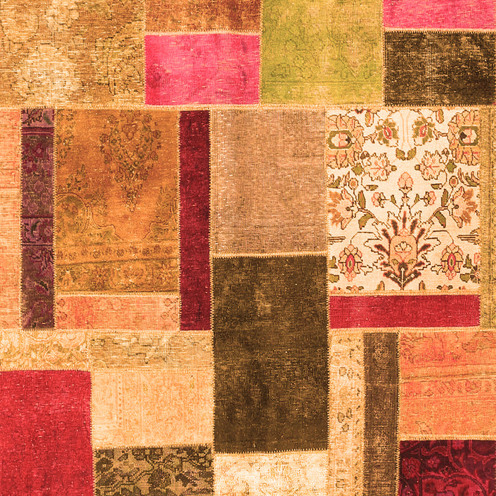 Patchwork Orange Transitional Rug, con1891org