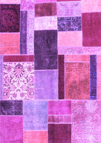 Patchwork Purple Transitional Rug, con1891pur