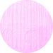 Round Machine Washable Solid Pink Modern Rug, wshcon1892pnk