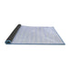 Sideview of Solid Blue Modern Rug, con1892blu