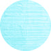 Round Solid Light Blue Modern Rug, con1892lblu