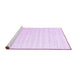 Sideview of Machine Washable Solid Purple Modern Area Rugs, wshcon1892pur