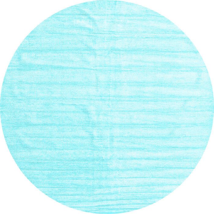 Round Machine Washable Solid Light Blue Modern Rug, wshcon1892lblu