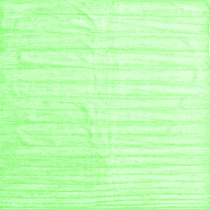 Round Machine Washable Solid Green Modern Area Rugs, wshcon1892grn