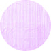 Round Solid Purple Modern Rug, con1892pur