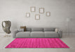 Machine Washable Abstract Pink Contemporary Rug in a Living Room, wshcon1893pnk