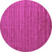 Round Machine Washable Abstract Purple Contemporary Area Rugs, wshcon1893pur