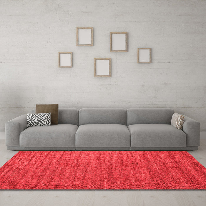 Contemporary Red Washable Rugs
