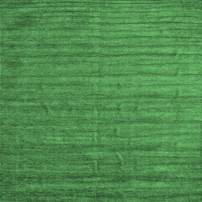 Square Machine Washable Abstract Emerald Green Contemporary Area Rugs, wshcon1893emgrn