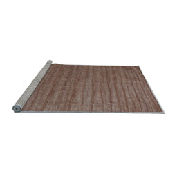 Sideview of Machine Washable Abstract Light Blue Contemporary Rug, wshcon1893lblu