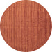 Round Abstract Brown Contemporary Rug, con1893brn