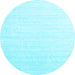 Round Machine Washable Solid Light Blue Modern Rug, wshcon1894lblu