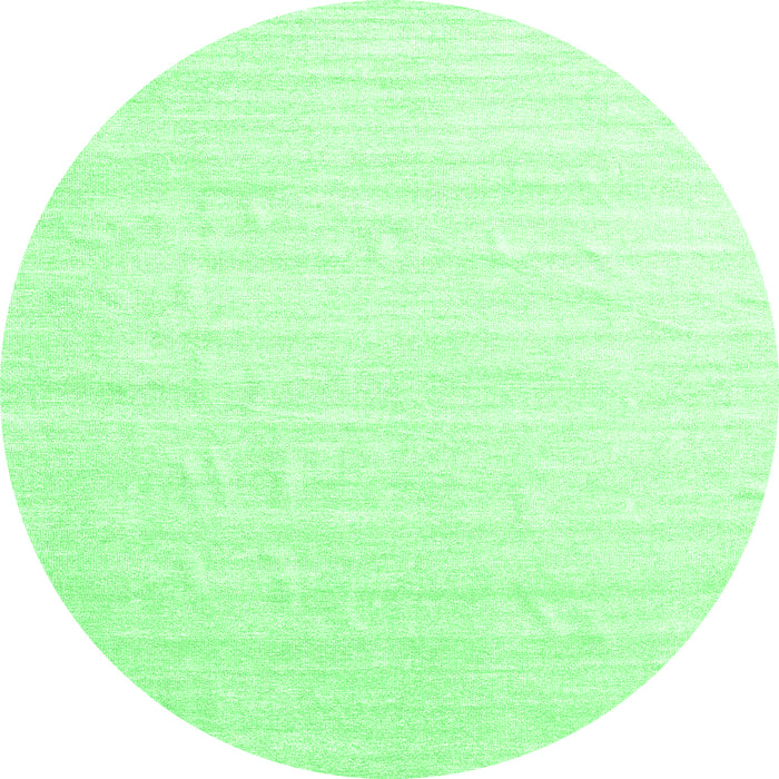 Round Solid Emerald Green Modern Rug, con1894emgrn