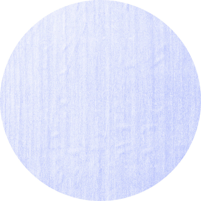 Round Machine Washable Solid Blue Modern Rug, wshcon1894blu
