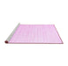 Sideview of Machine Washable Solid Pink Modern Rug, wshcon1894pnk