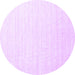 Round Solid Purple Modern Rug, con1894pur