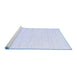 Sideview of Machine Washable Solid Blue Modern Rug, wshcon1894blu