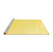 Sideview of Machine Washable Solid Yellow Modern Rug, wshcon1894yw