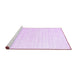 Sideview of Machine Washable Solid Purple Modern Area Rugs, wshcon1894pur