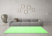 Machine Washable Solid Green Modern Area Rugs in a Living Room,, wshcon1894grn