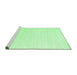 Sideview of Machine Washable Solid Emerald Green Modern Area Rugs, wshcon1894emgrn