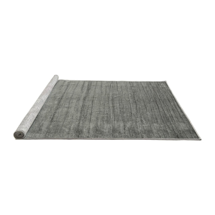 Serging Thickness of Machine Washable Contemporary Dark Gray Rug, wshcon1895