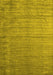 Machine Washable Abstract Yellow Contemporary Rug, wshcon1895yw