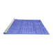 Sideview of Machine Washable Abstract Blue Contemporary Rug, wshcon1895blu