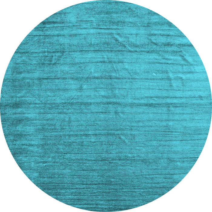 Round Abstract Light Blue Contemporary Rug, con1895lblu