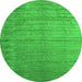 Machine Washable Abstract Green Contemporary Area Rugs, wshcon1895grn