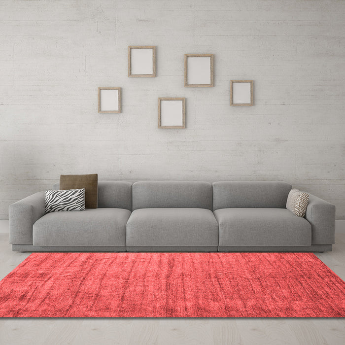 Contemporary Red Washable Rugs