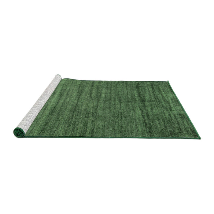 Serging Thickness of Machine Washable Contemporary Shamrock Green Rug, wshcon1896