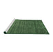 Serging Thickness of Machine Washable Contemporary Shamrock Green Rug, wshcon1896