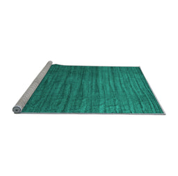 Sideview of Machine Washable Abstract Light Blue Contemporary Rug, wshcon1896lblu