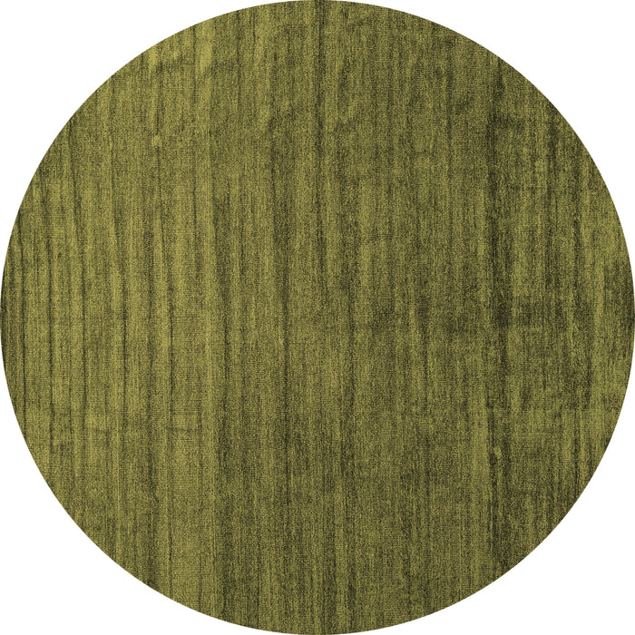 Round Abstract Brown Contemporary Rug, con1896brn