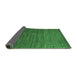 Sideview of Abstract Emerald Green Contemporary Rug, con1896emgrn