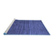 Sideview of Machine Washable Abstract Blue Contemporary Rug, wshcon1896blu