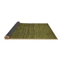 Sideview of Abstract Brown Contemporary Rug, con1896brn