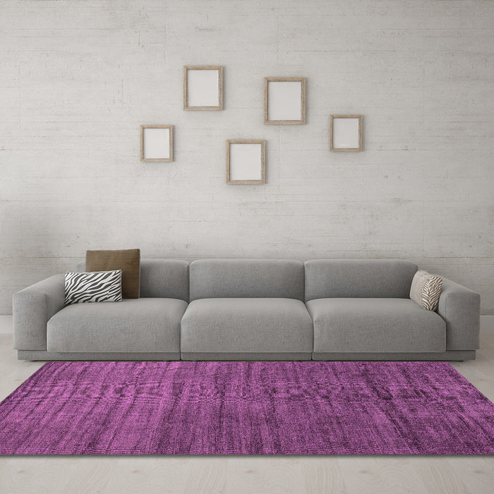 Machine Washable Abstract Pink Contemporary Rug in a Living Room, wshcon1896pnk