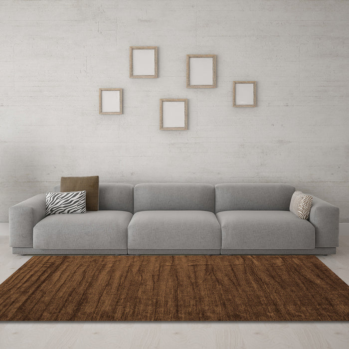 Machine Washable Abstract Orange Contemporary Area Rugs in a Living Room, wshcon1897org