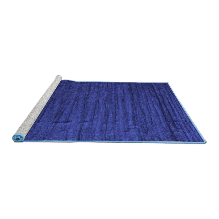 Sideview of Machine Washable Abstract Blue Contemporary Rug, wshcon1897blu
